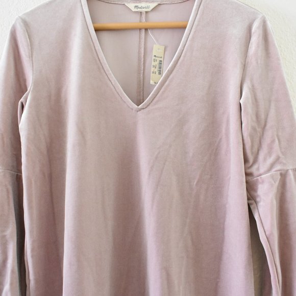 Madewell Velvet Balloon-Sleeve Dress - Picture 6 of 9